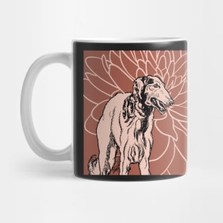 Boho Borzoi and Flower Mug